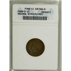 1909-S 1C F12 ANACS. NGC Census: (105/1101). PCGS Popu
