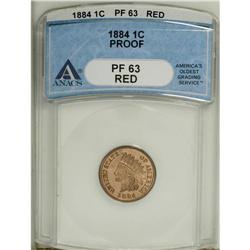 1884 1C PR63 Red ANACS. NGC Census: (1/48). PCGS P