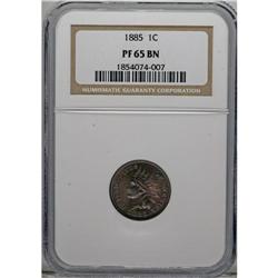 1885 1C PR65 Brown NGC. NGC Census: (66/50). PCGS