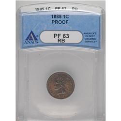 1885 1C PR63 Red and Brown ANACS. NGC Census: (4/1