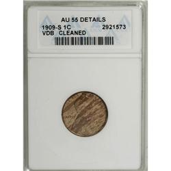 1909-S VDB 1C AU55 ANACS. NGC Census: (154/890). PCGS