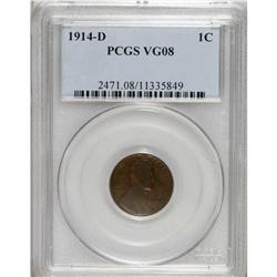 1914-D 1C VG8 PCGS. PCGS Population (98/1870). NGC