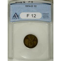 1914-D 1C F12 ANACS. NGC Census: (215/1823). PCGS Popu