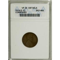 1914-D 1C VF20 ANACS. NGC Census: (368/1240). PCGS Pop