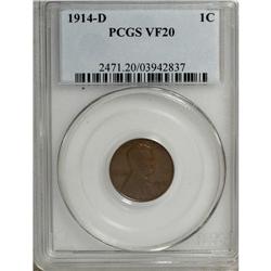 1914-D 1C VF20 PCGS. Ex: November 1985, Coin Galle