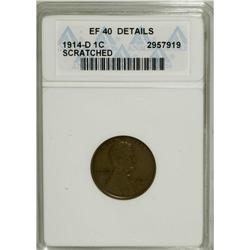 1914-D 1C --Scratched--ANACS. XF40 Details. NGC Cen