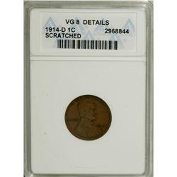 1914-D 1C --Scratched--ANACS. VG8 Details. NGC Cens