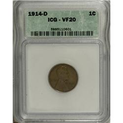 1914-D 1C VF20 ICG. NGC Census: (0/59). PCGS Popul