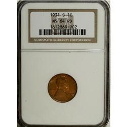 1931-S 1C MS64 Red NGC. NGC Census: (421/243). PCG