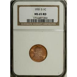 1931-S 1C MS65 Red NGC. NGC Census: (223/20). PCGS