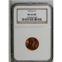 1933-D 1C MS66 Red NGC. NGC Census: (257/36). PCGS