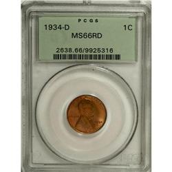 1934-D 1C MS66 Red PCGS. PCGS Population (356/21).
