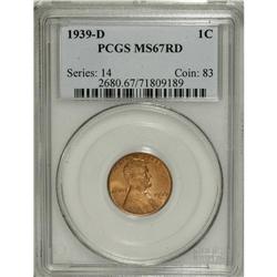 1939-D 1C MS67 Red PCGS. PCGS Population (358/8).