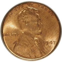 1947-S 1C MS67 Red PCGS. PCGS Population (123/0). NGC