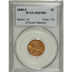 1949-S 1C MS67 Red PCGS. PCGS Population (111/0).
