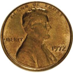 1972/72 1C Doubled Die MS64 Red and Brown NGC. NGC Cen