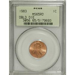 1983 1C Doubled Die Reverse MS65 Red PCGS. PCGS Po