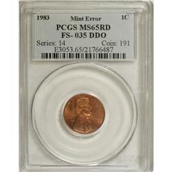 1983 1C Doubled Die Reverse MS65 Red PCGS. PCGS Popula