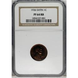 1936 1C Type Two--Brilliant Finish PR64 Red and Brow