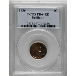 1936 1C Type Two--Brilliant Finish PR64 Red PCGS.