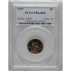 1937 1C PR64 Red PCGS. PCGS Population (493/509).