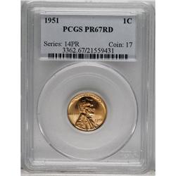 1951 1C PR67 Red PCGS. PCGS Population (80/4). NGC