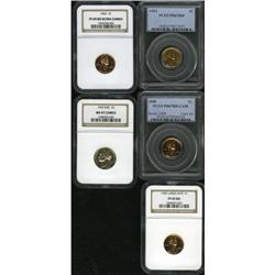 1953 1C PR67 Red PCGS; 1958 PR67 Red Cameo PCGS; 1960 L