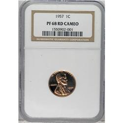1957 1C PR68 Cameo NGC. NGC Census: (16/2). PCGS P