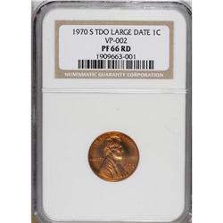 1970-S 1C Large Date PR66 Red NGC. Triple Die Obve