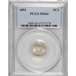 1852 3CS MS64 PCGS. PCGS Population (311/245). NGC