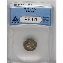 1882 3CN PR61 ANACS. NGC Census: (5/759). PCGS Pop