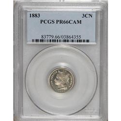 1883 3CN PR66 Cameo PCGS. PCGS Population (47/26).