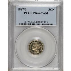 1887/6 3CN PR64 Cameo PCGS. PCGS Population (8/0).