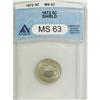 Image 1 : 1872 5C MS63 ANACS. NGC Census: (27/92). PCGS Popu