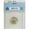 Image 1 : 1874 5C MS63 ANACS. NGC Census: (21/62). PCGS Popu