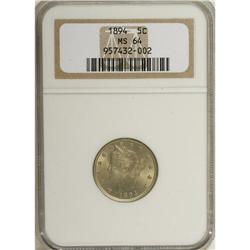 1894 5C MS64 NGC. NGC Census: (64/68). PCGS Popula