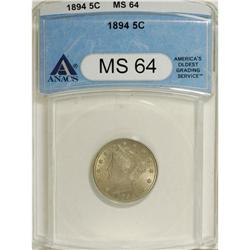 1894 5C MS64 ANACS. NGC Census: (64/68). PCGS Popu