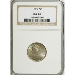1895 5C MS63 NGC. NGC Census: (68/160). PCGS Popul