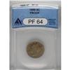 1909 5C PR64 ANACS. NGC Census: (282/668). PCGS Po