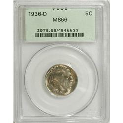 1936-D 5C MS66 PCGS. PCGS Population (601/58). NGC