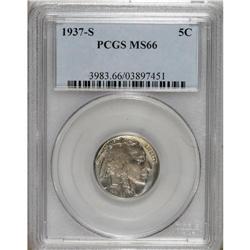 1937-S 5C MS66 PCGS. PCGS Population (1004/75). NG