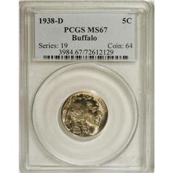1938-D 5C MS67 PCGS. PCGS Population (1203/8). NGC