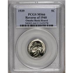 1939 5C Reverse of 1940 MS66 PCGS. Ex: Omaha Bank