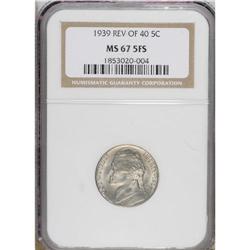 1939 5C Reverse of 1940 MS67 NGC. NGC Census: (0/0). P