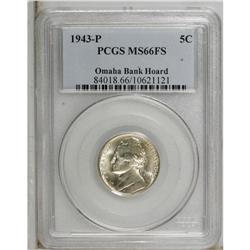 1943-P 5C MS66 Full Steps PCGS. Ex: Omaha Bank Hoa