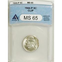 1944-P 5C MS65 ANACS. Clip. NGC Census: (90/2250). PCG