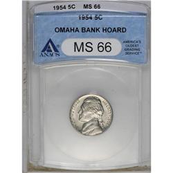 1954 5C MS66 ANACS. NGC Census: (33/6). PCGS Populatio