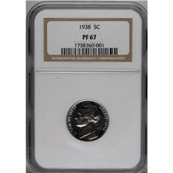 1938 5C PR67 NGC. NGC Census: (138/7). PCGS Popula
