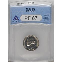 1938 5C PR67 ANACS. NGC Census: (140/7). PCGS Popu