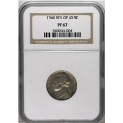 1940 5C Reverse of 1940 PR67 NGC. NGC Census: (51/
